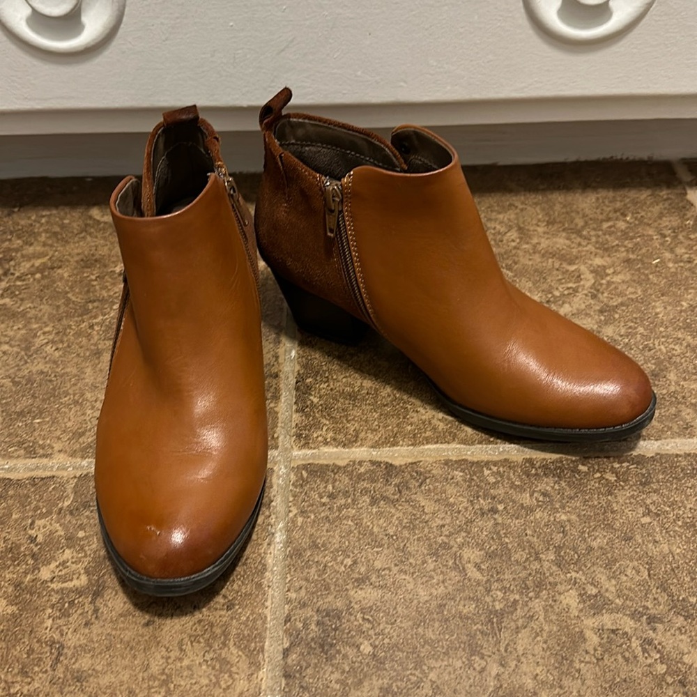 Brown Leather Booties